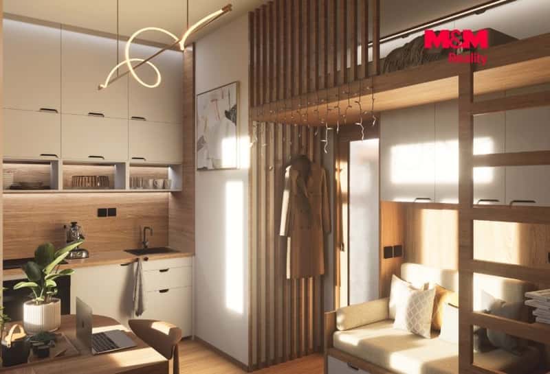 Prodej bytu 3+kk 68 m² + podkroví, Grafická, Praha - Smíchov