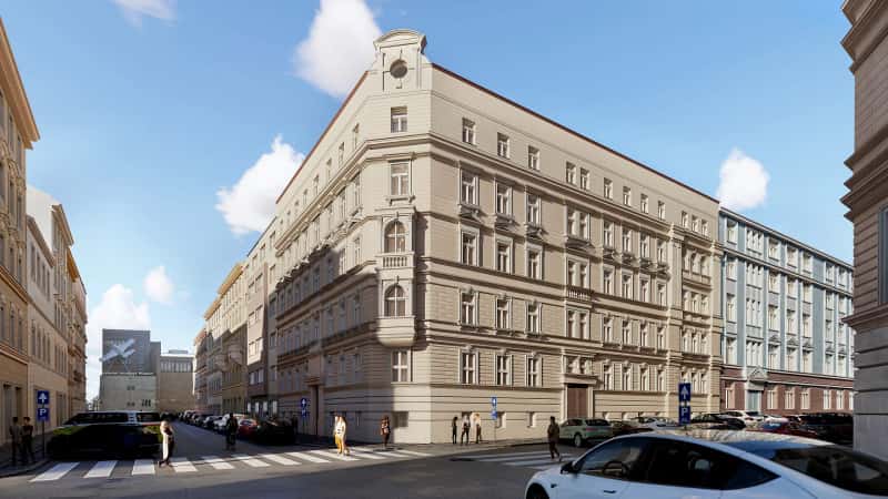 Byt 1+kk, 4.NP, B.408, 41 m², Praha 7, Holešovice, Ovenecká