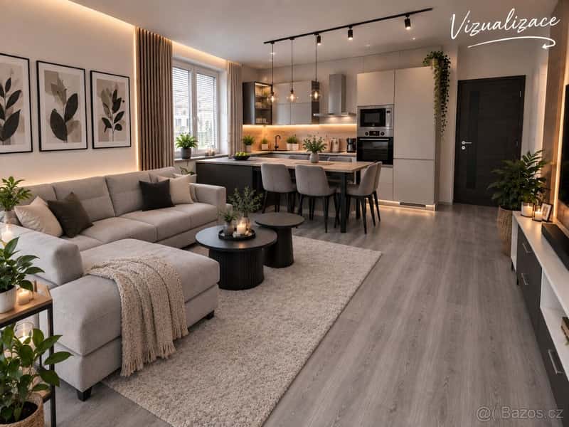 3+kk 72m² + OBŘÍ TERASA 20m² + Parkování + sklep
