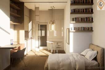 Prodej bytu 1+kk 31 m² + balkon, Vinařská, Praha - Holešovic