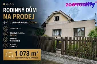 Prodej rodinného domu 4+1 se zahradou,  Lovčice, okr. Hradec