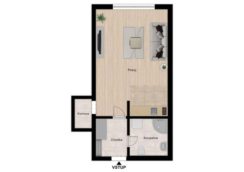Prodej bytu 1+kk 30 m², Bukolská, Praha
