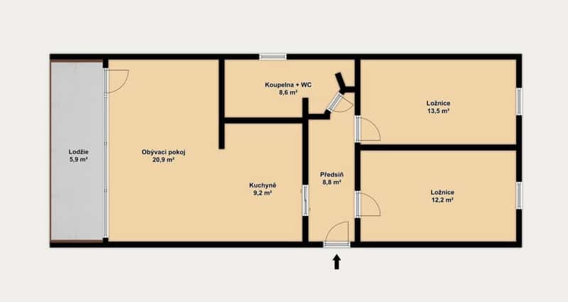 Prodej bytu 3+kk 76 m², Stříbrského, Praha