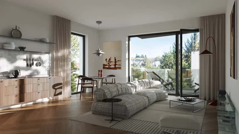 Byt 4+kk, 3.NP, č. 2.3.2, 106 m², Praha 5, Jinonice, Na Hutmance