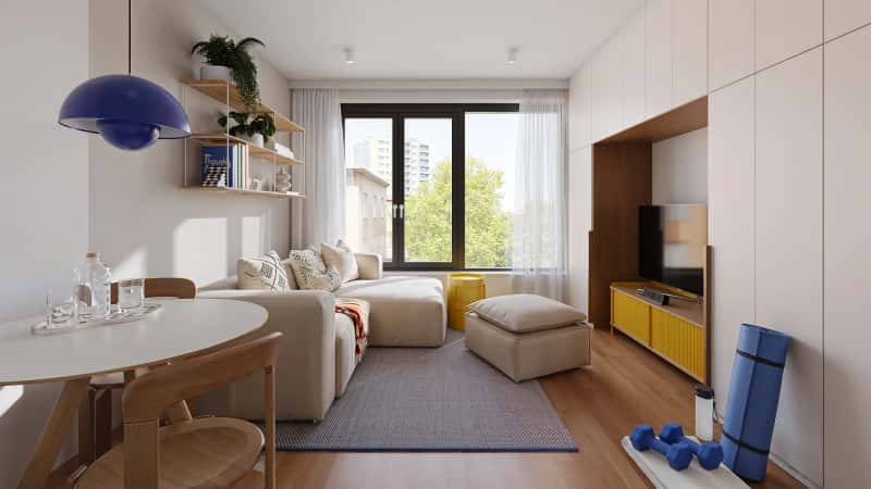 1+kk, 3.NP, č. 3.12, 29 m², Praha 4, Braník, Novodvorská