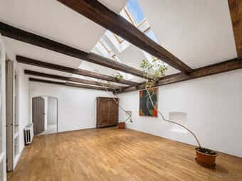 Podkrovní byt 143 m² v centru Prahy, výhled do zahrady, výt